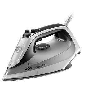 Fier de calcat BRAUN TexStyle 7 SI7149WB, 2900W, 220g/min, 300ml, talpa Eloxal Plus, alb-gri