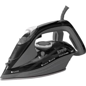 Fier de calcat GORENJE SIH2600BKG, 2600W, 95g/min, 350ml, talpa ceramica, negru