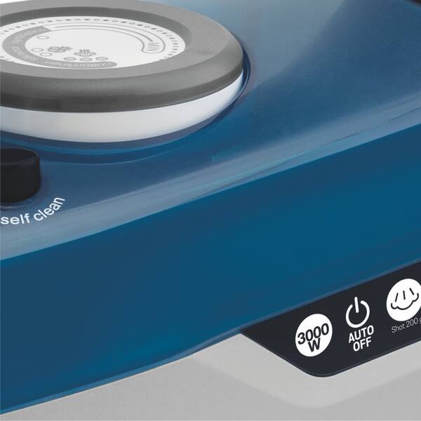 Fier de calcat ZELMER ZIR3000, 3000W, 200g/min, 280ml, talpa ceramica, albastru-negru
