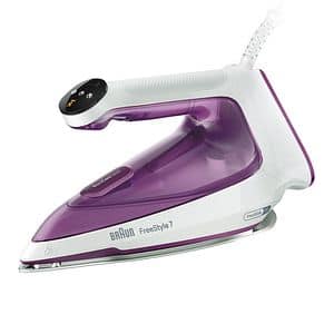 Fier de calcat BRAUN FreeStyle 7 FI7215VI, 2000W, 230g/min, 350ml, talpa EloxalPlus, alb-violet