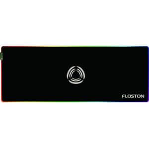 Mouse Pad FLOSTON Rainbow, Iluminare RGB, Rezistenta la apa, negru