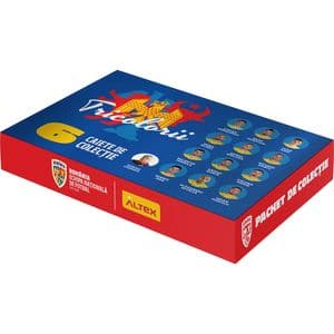 Pachet 6 Caiete B5 ECHIPA NATIONALA DE FOTBAL A ROMANIEI Tricolorii, 3 dictando + 3 matematica, 48 file, legatura capsata, multicolor