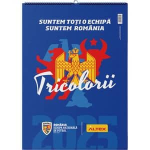 Calendar perete ECHIPA NATIONALA DE FOTBAL A ROMANIEI 2025 Tricolorii M2, multicolor