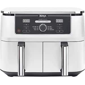 Friteuza cu aer cald dubla NINJA Foodi DualZone AF400EUWH, 4kg, 9.5l, 2470W, alb-argintiu