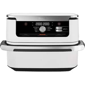 Friteuza cu aer cald dubla NINJA Foodi FlexDrawer AF500EUWH, 4kg, 10.4l, 2470W, alb-argintiu