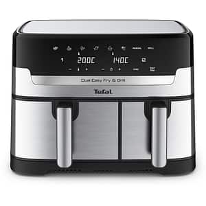 Friteuza cu aer cald dubla TEFAL Easy Fry&Gril EY905D10, 2.4kg, 8.3l, 2700W, negru-argintiu