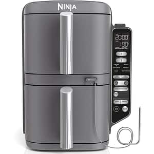 Friteuza cu aer cald dubla NINJA Double Stack XL SL451EU, 4kg, 9.5l, 2470W, argintiu-negru