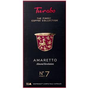 Capsule cafea TURABO Amaretto, compatibile Nespresso, 10 capsule, 50 g