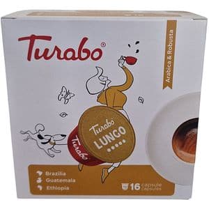 Capsule cafea TURABO Lungo, compatibile Dolce Gusto, 16 capsule, 96 g