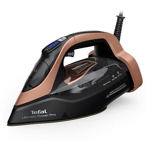 Fier de calcat TEFAL Ultimate Power Pro FV9E50E0, 3200W, 300g/min, 350ml, talpa ceramica, negru-roz