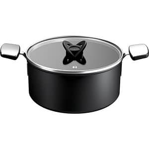 Oala cu capac TEFAL Excellence G3284653, 5l, 24cm, aluminiu, negru
