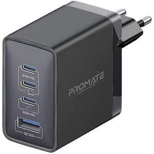 Incarcator retea PROMATE GaNPort4-67PD, 3x USB-C, 1x USB-A, 67W, negru