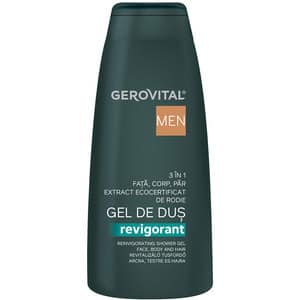 Gel de dus GEROVITAL Men Revigorant 3 in 1, 400ml