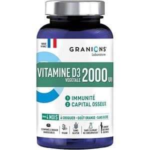 Supliment Vitamina D3 2000UI, 30 comprimate masticabile, GRANIONS