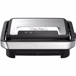 Gratar electric TEFAL Inicio Compact GC270D10, 1000W, functie Panini, argintiu-negru