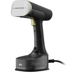 Aparat de calcat vertical cu abur BRAUN GS7088CP, 1600W, 25g/min, 250ml, talpa Dual FreeGlide 3D, negru