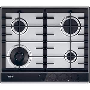 Plita incorporabila HAIER HAHG6BF4TX, Gaz, 4 arzatoare, Wok, inox-negru