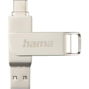 Memorie USB HAMA Rotate Pro 182493, 512GB, Type C - USB 3.1, argintiu