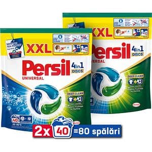Detergent capsule PERSIL 4in1 Discs Universal, 2 x 40 spalari