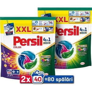Detergent capsule PERSIL 4in1 Discs Color, 2 x 40 spalari