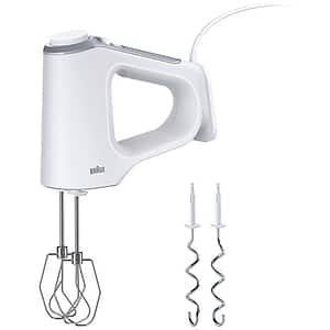 Mixer de mana BRAUN MultiMix 3 HM3200WH, 550W, 5 trepte viteza, alb-gri