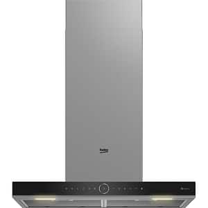 Hota decorativa BEKO BHCB67841BBHSI, 1 motor, 415 m3/h, L 60 cm, Wi-Fi, negru-inox