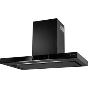 Hota decorativa TURBIONAIRE Elva TEV90WB, 1 motor, 800 m3/h, L 90 cm, negru
