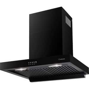 Hota decorativa TURBIONAIRE Chef 60 Wall Pro Black THC60WPB, 1 motor, 800 m3/h, L 60 cm, negru
