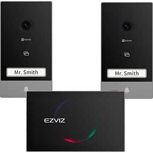 Videointerfon inteligent EZVIZ HP7 2-Entry Kit, 2K, TFT 7 inch, Wi-Fi, IR, 2 intrari, gri-negru