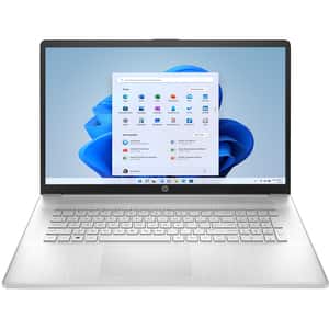 Laptop HP 17-cn0000nq, Intel Core i7-1165G7 pana la 4.7GHz, 17.3" Full HD, 16GB, SSD 512GB, Intel Iris Xe, Windows 11 Home, argintiu