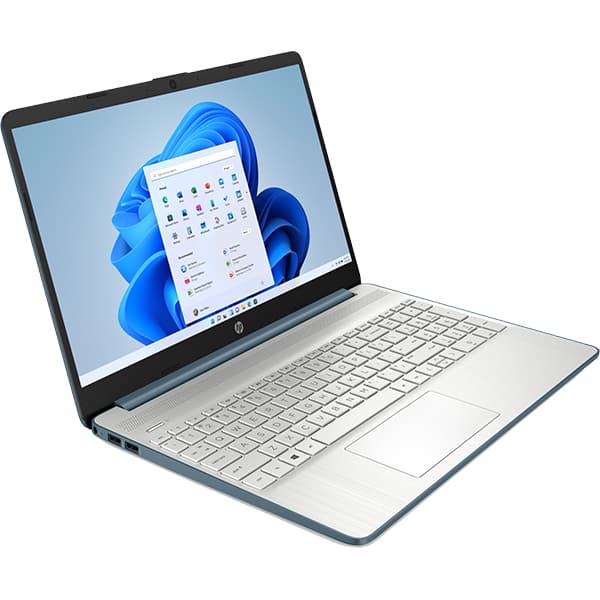 Laptop HP 15s-fq3007nq, Intel Celeron N4500 pana la 2.8GHz, 15.6" HD, 4GB, SSD 256GB, Intel UHD Graphics, Windows 11 Home, Spruce Blue