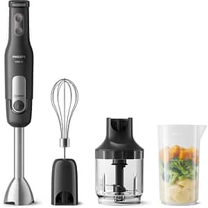 Mixer vertical PHILIPS Seria 3000 HR2563/00, 1000W, 4 trepte viteza, negru