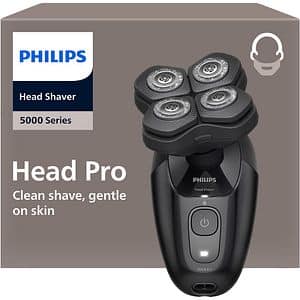 Aparat de ras pentru cap PHILIPS Pro Series 5000 HS5980/15, autonomie 60 min, 4 elemente de ras, negru
