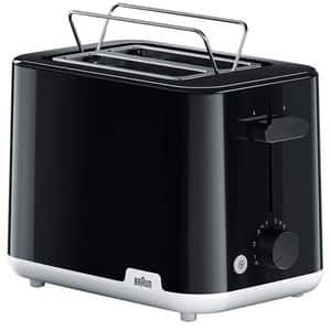 Prajitor de paine BRAUN Breakfast 1 HT1010WH, 2 felii, 900W, alb-negru 