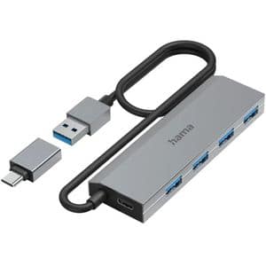 Hub USB HAMA 200138, USB 3.2, gri