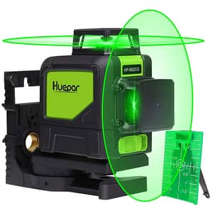 Nivela cu laser HUEPAR 902CG, raza 35m, negru-verde