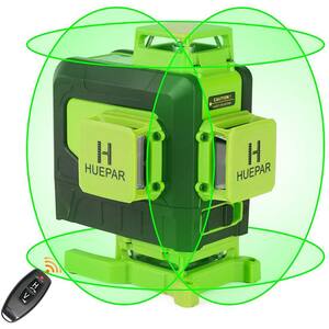 Nivela cu laser HUEPAR 904DG, raza 35m, negru-verde