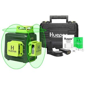 Nivela cu laser HUEPAR B03CG, raza 30m, negru-verde