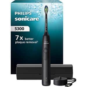 Periuta de dinti electrica PHILIPS Sonicare 5300 HX7101/02, 62000 miscari/min, 1 program, 1 capat, negru