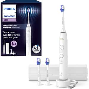 Periuta de dinti electrica PHILIPS Sonicare 6100 HX7400/02, 62000 miscari/min, 2 programe, 3 capete, alb