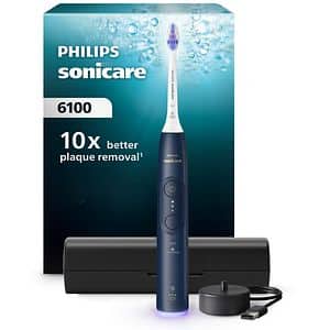 Periuta de dinti electrica PHILIPS Sonicare 6100 HX7403/05, 62000 miscari/min, 2 programe, 1 capat, albastru inchis