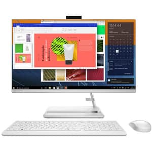 Sistem PC All in One LENOVO IdeaCentre AIO 3 27ALC6, Ryzen 7 7730U pana la 4.5GHz, 27" FHD, 16GB, SSD 512GB, AMD Radeon Graphics, Free DOS, alb