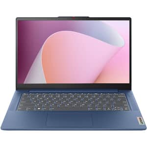 Laptop LENOVO IdeaPad Slim 3 14ABR8, AMD Ryzen 7 7730U pana la 4.5GHz, 14" Full HD, 16GB, 512GB, AMD Radeon Graphics, FreeDOS, Abyss Blue