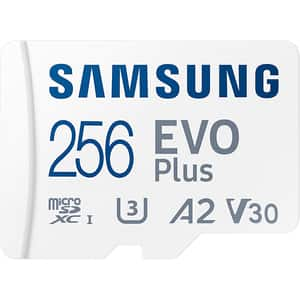 Card de memorie SAMSUNG EVO Plus (2024), microSDXC, 256GB, 160MB/s, clasa 10/U1/V10/A1, UHS-I