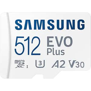 Card de memorie SAMSUNG EVO Plus (2024), microSDXC, 512GB, 160MB/s, clasa 10/U1/V10/A1, UHS-I