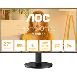 Monitor WLED IPS AOC Q27B3CF2, 27", QHD, 100Hz, HDR10, Adaptive Sync, boxe, negru