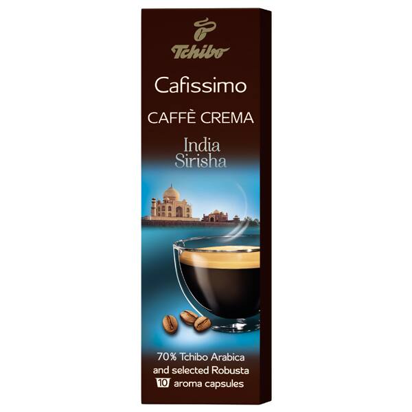 TCHIBO Cafissimo Caffe Crema India Sirisha, 10 buc