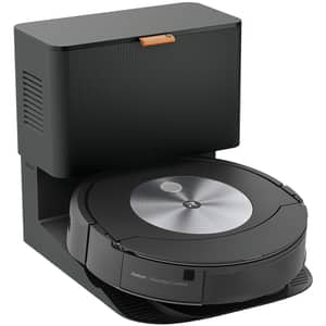 Aspirator robot IROBOT Roomba Combo J7+, 0.31l, 14.4V, autonomie max 180 min, Navigare PrecisionVision, functie mop, negru-argintiu