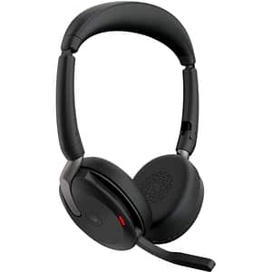 Casti Wireless teleconferinta JABRA Evolve2 65 Flex, Link 380/390A, Stereo, Noise Cancelling, Bluetooth, USB-C, negru