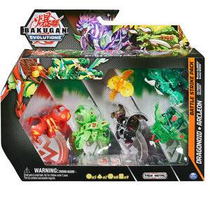 Set 4 figurine BAKUGAN S4 Battle Strike, Dragonoid, Arcleon, Sectanoid si Nillious 037031632, 6 ani+, multicolor